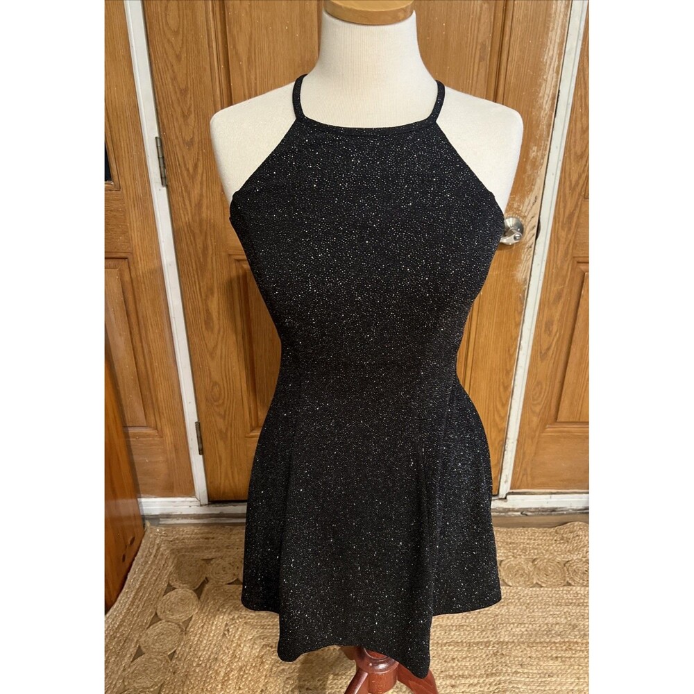 NWT Speechless Black Glitter Party Dress Juniors‎ Size Small